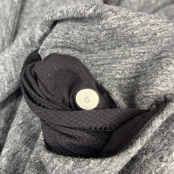 Lululemon Size 6 That's A Wrap Jacket Heathered Slub Coal Stretch French Terry - Picture 12 of 16